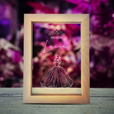 Svietiaci fotorámik – Princezná