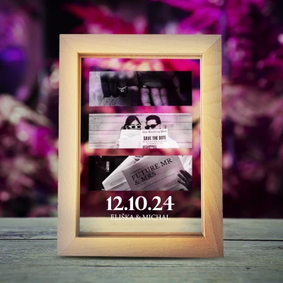 Svietiaci fotorámik – Rezervujte si dátum