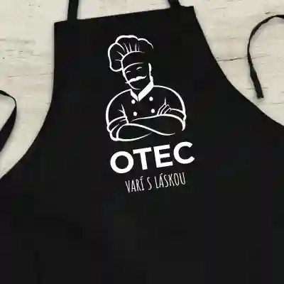 Personalizovaná kuchynská zástera - Otec varí s láskou