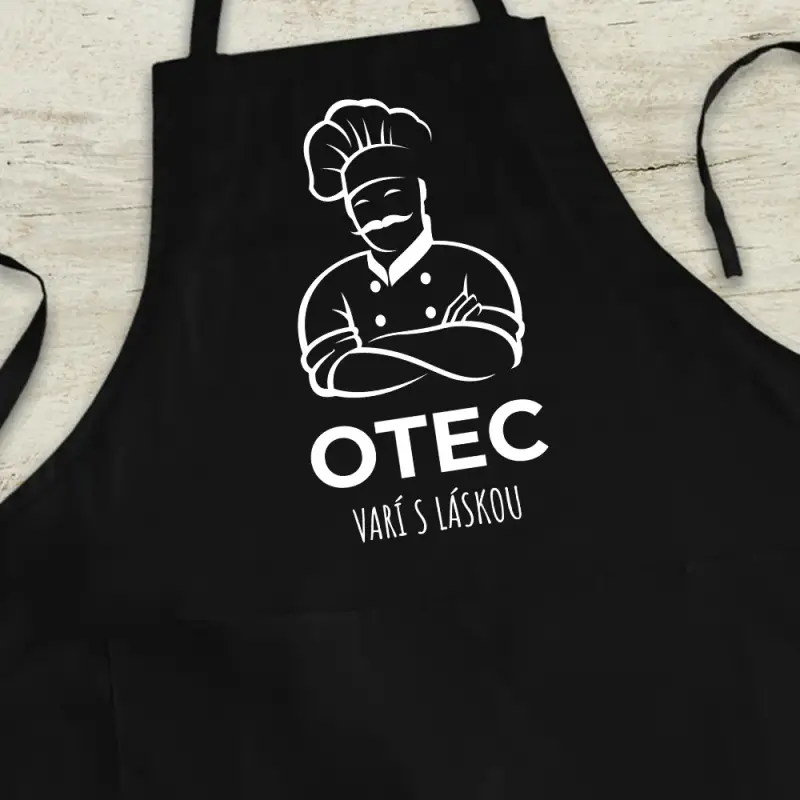 Personalizovaná kuchynská zástera - Otec varí s láskou