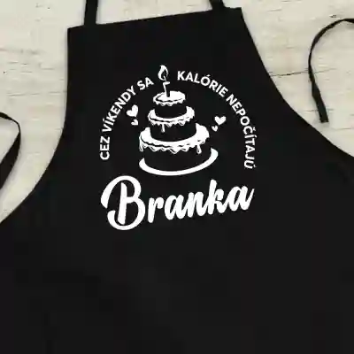 Personalizovaná kuchynská zástera - Kalórie sa nepočítajú počas víkendu