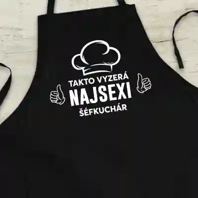 Personalizovaná kuchynská zástera - Pre príťažlivého šéfkuchára