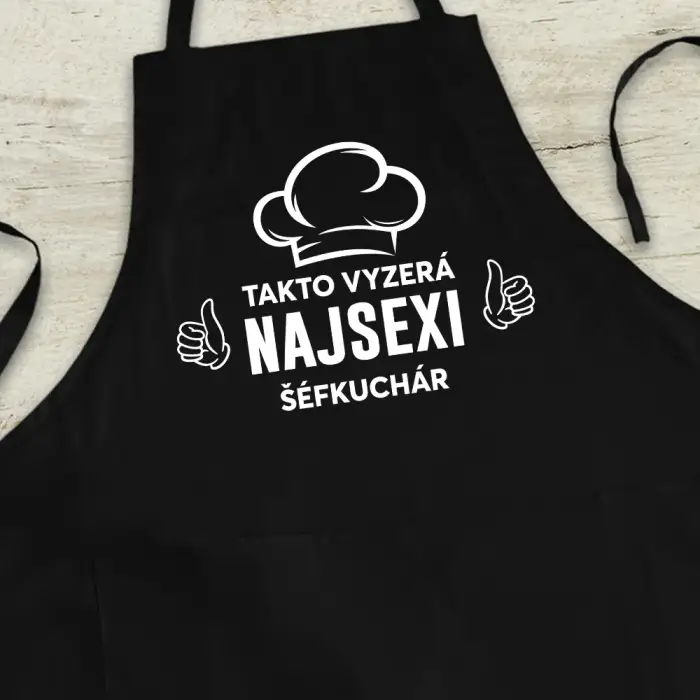 Personalizovaná kuchynská zástera - Pre príťažlivého šéfkuchára