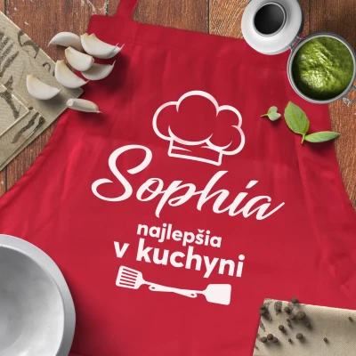 Personalizovaná kuchynská zástera - Pre najlepšiu kuchárku