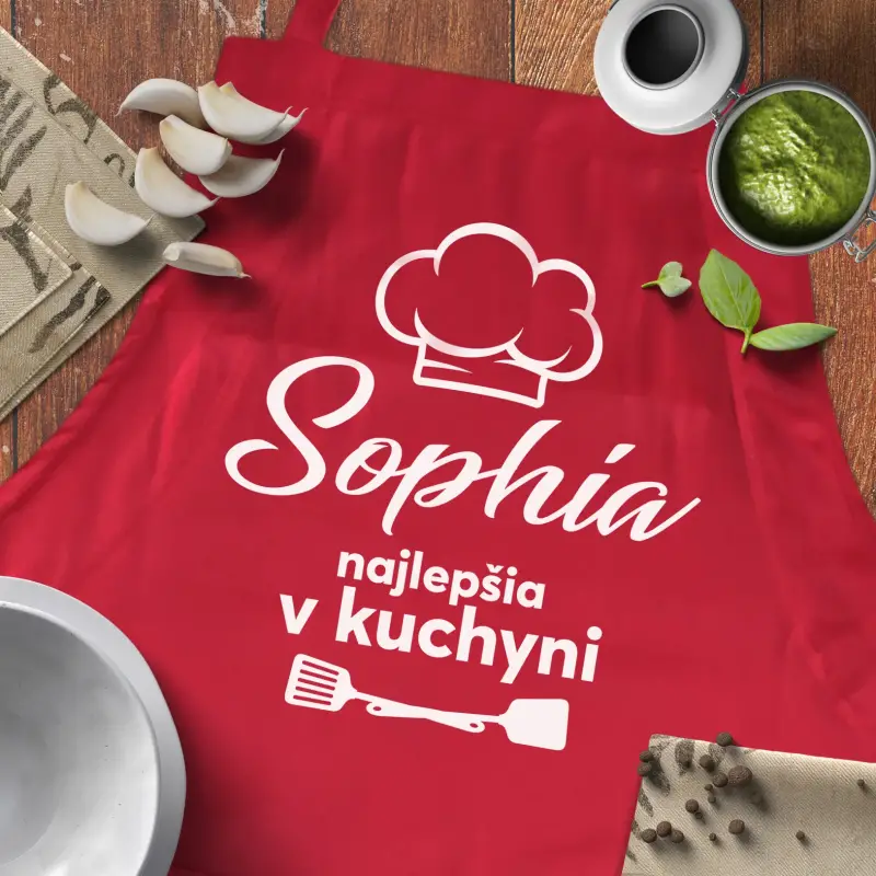 Personalizovaná kuchynská zástera - Pre najlepšiu kuchárku Personalizovaná kuchynská zástera - Pre najlepšiu kuchárku
