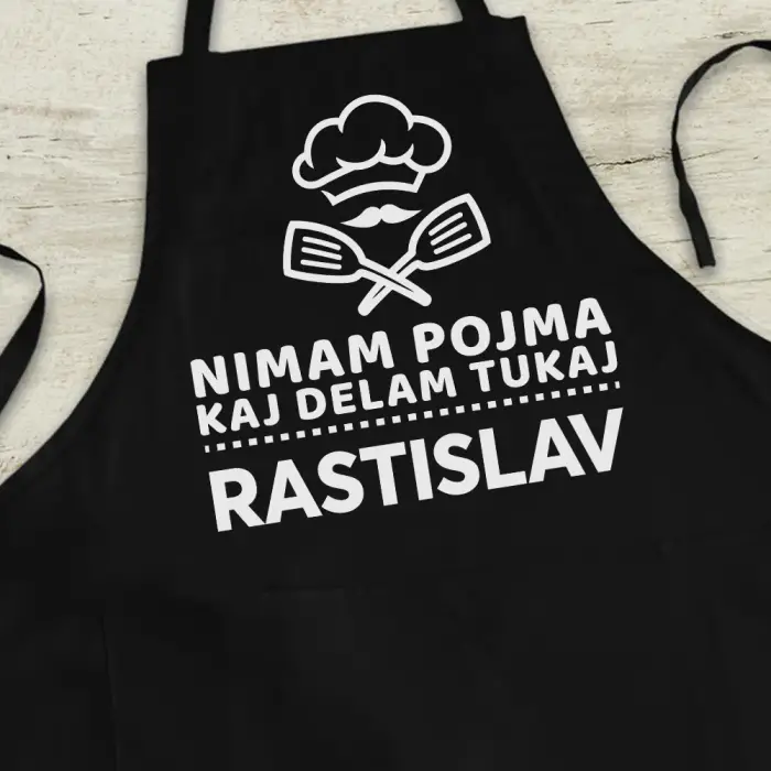 Personalizovaná kuchynská zástera - Nemám poňatie, čo tu robím Personalizovaná kuchynská zástera - Nemám poňatie, čo tu robím