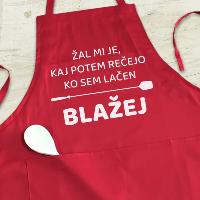Personalizovaná kuchynská zástera s odkazom