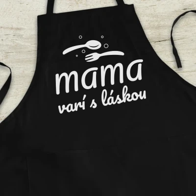 Personalizovaná kuchynská zástera - Mama varí