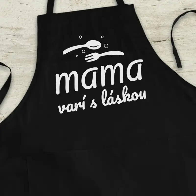 Personalizovaná kuchynská zástera - Mama varí