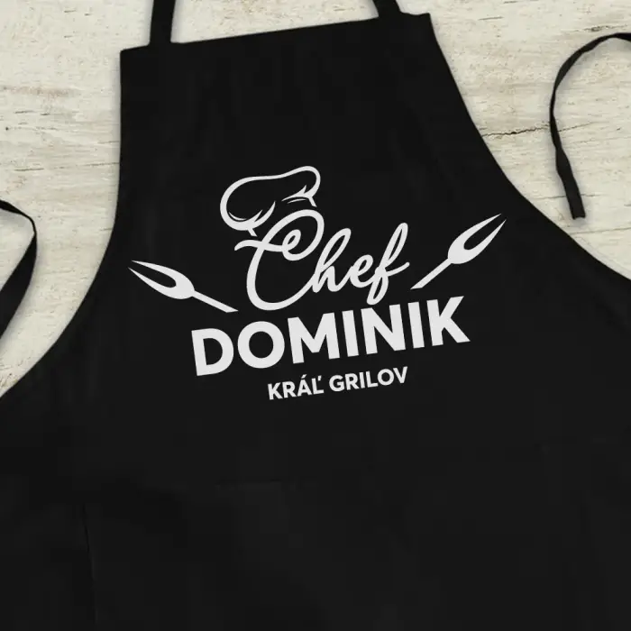 Personalizovaná kuchynská zástera - Kráľ grilovačiek Personalizovaná kuchynská zástera - Kráľ grilovačiek