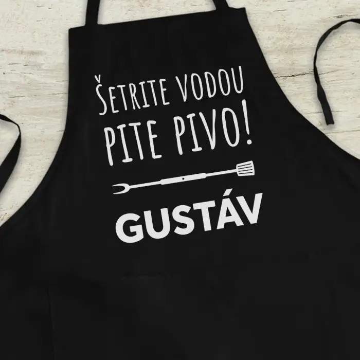 Personalizovaná kuchynská zástera - Uchráňte vodu Personalizovaná kuchynská zástera - Uchráňte vodu