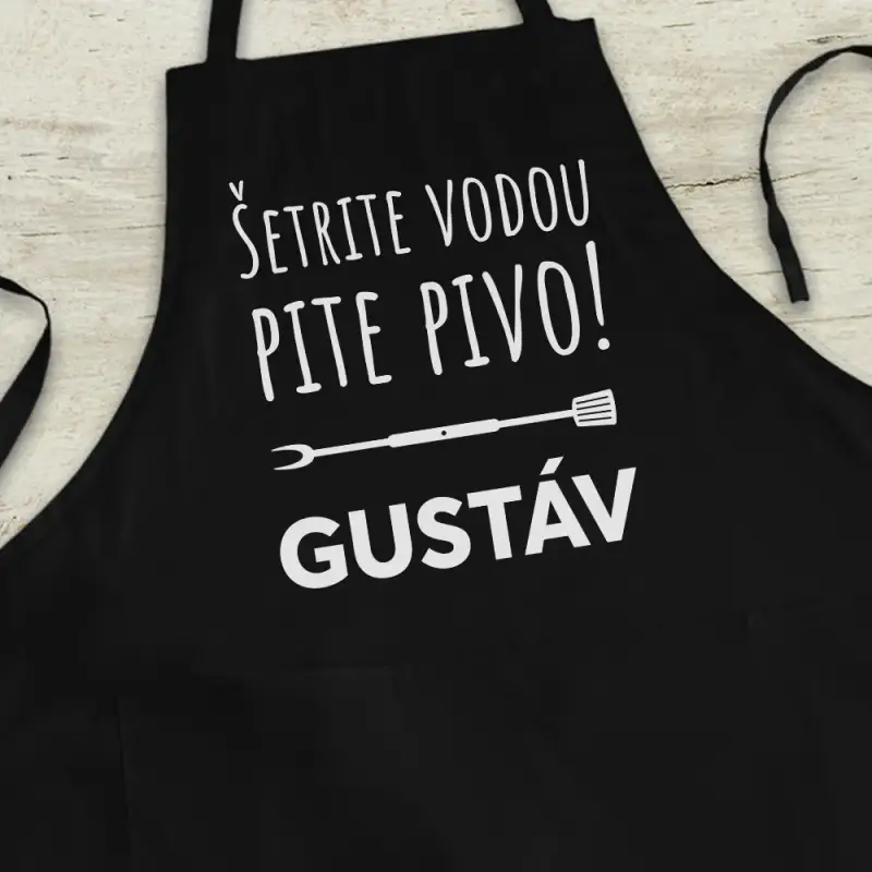 Personalizovaná kuchynská zástera - Uchráňte vodu