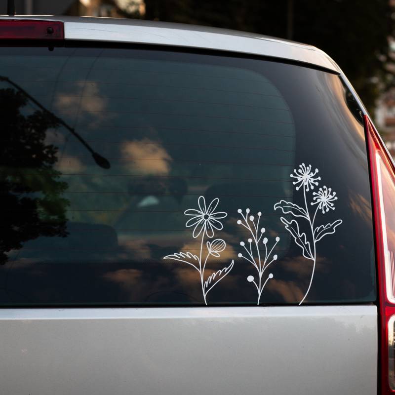 Nálepka na auto - Kvety
