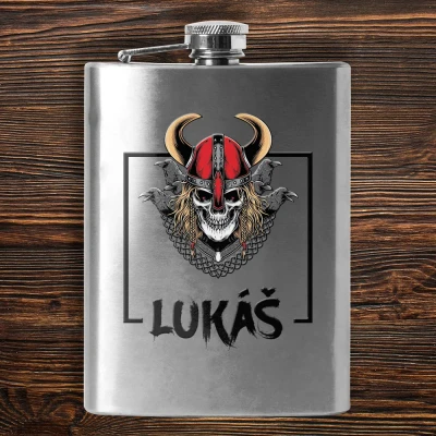 Personalizované vreckové flaše - S vikingom
