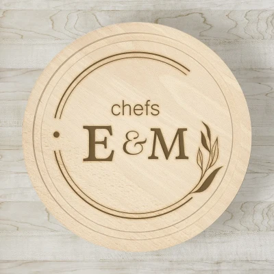 Kruhová krájacia doska s personalizáciou - Chefs