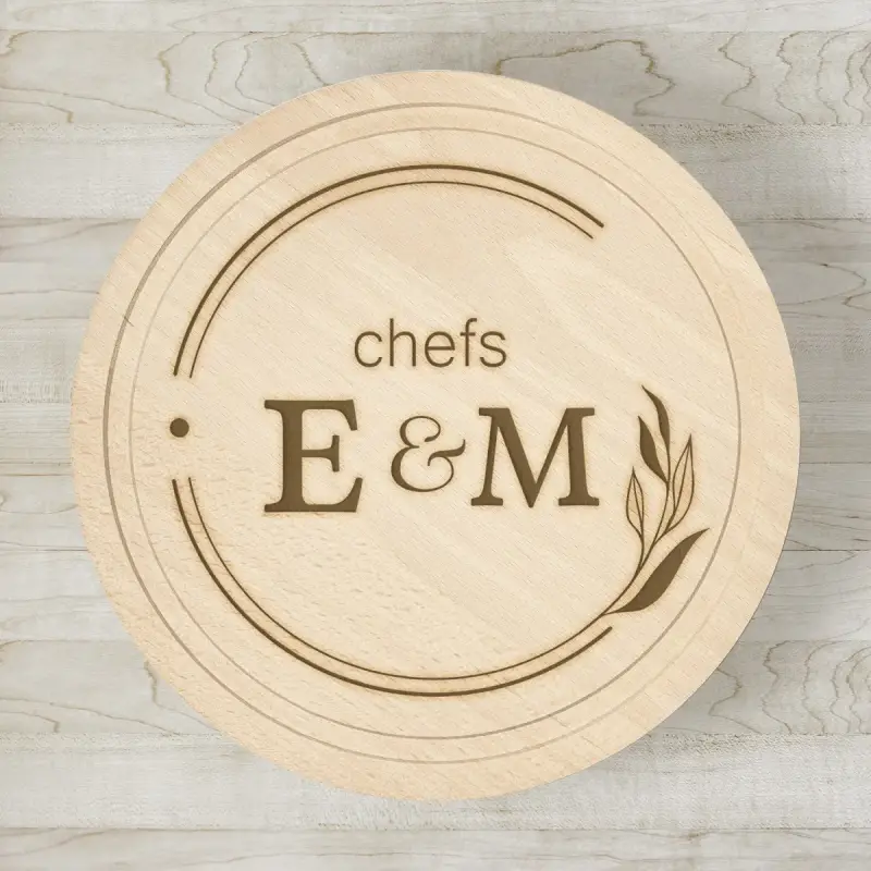 Kruhová krájacia doska s personalizáciou - Chefs