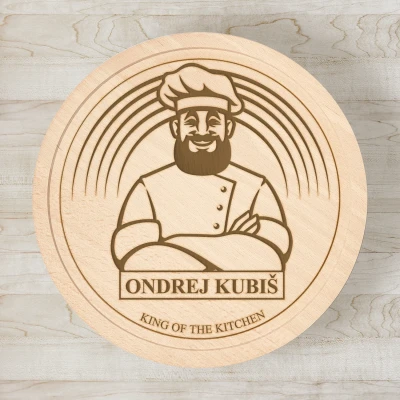 Kruhová krájacia doska s personalizáciou - Pre mužov