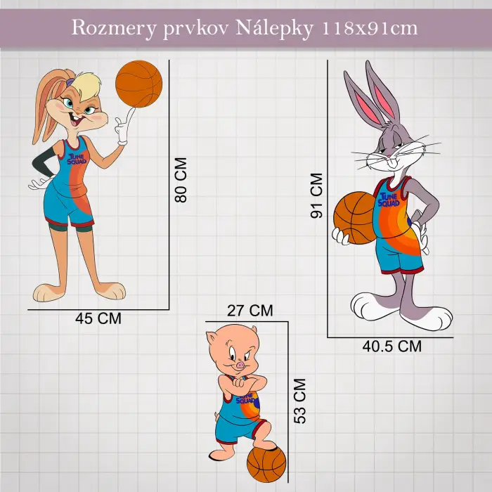 Nálepka na stenu - Looney Tunes