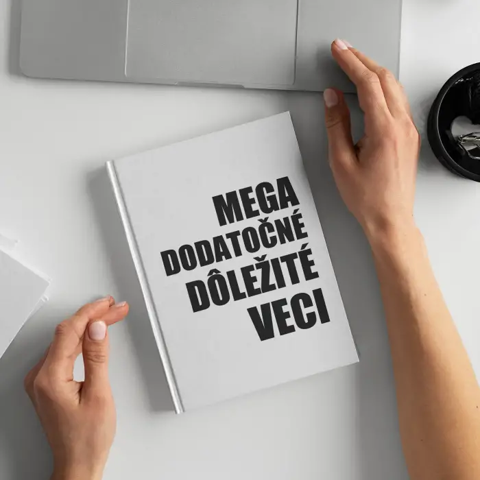 Personalizované diáre - Biela s textom