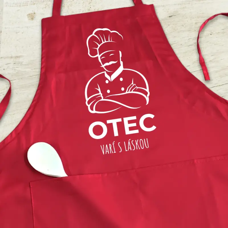Personalizovaná kuchynská zástera - Otec varí s láskou Personalizovaná kuchynská zástera - Otec varí s láskou