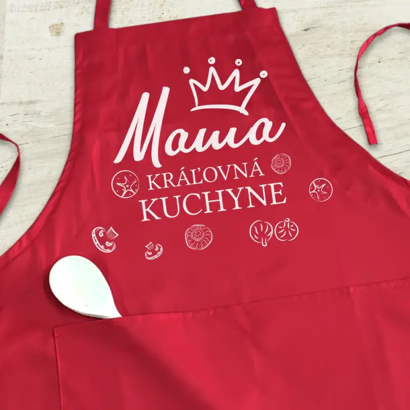 Personalizovaná kuchynská zástera - Kráľovná kuchyne Personalizovaná kuchynská zástera - Kráľovná kuchyne