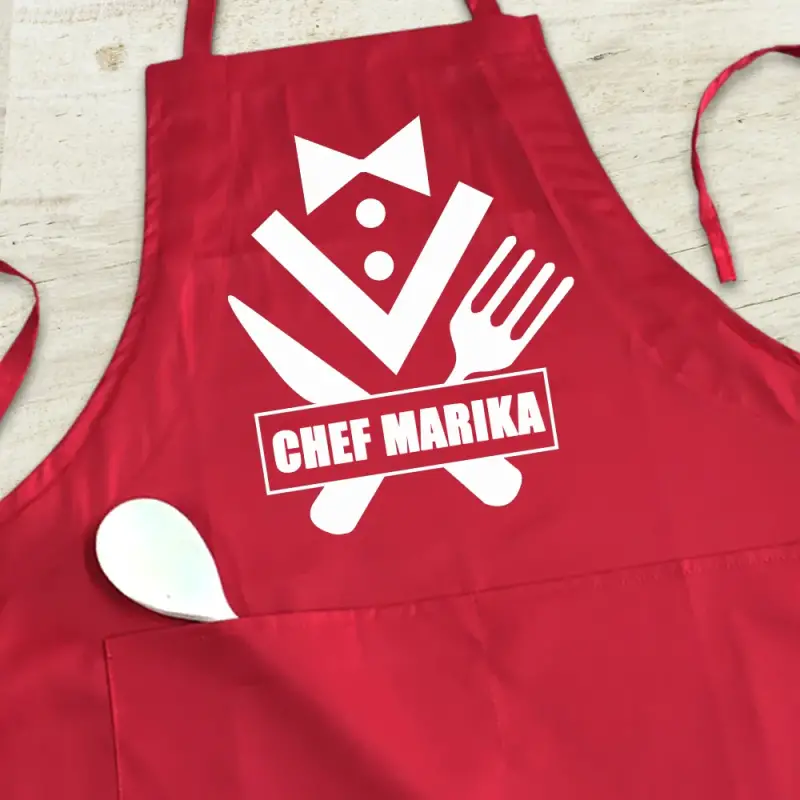 Personalizovaná kuchynská zástera - Elegantný šéfkuchár