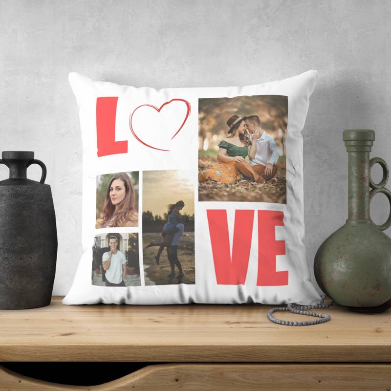 Personalizovaný vankúš so 4 fotografiami