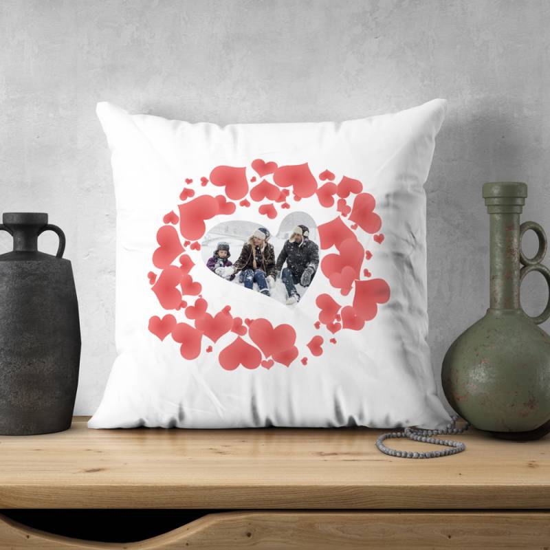 Personalizovaný vankúš so srdiečkami