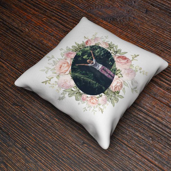 Personalizovaný vankúš s kvetmi