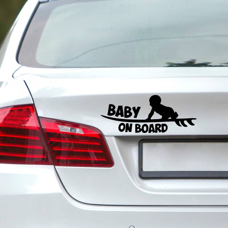 Autonálepka - Baby on Board Surf Black