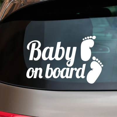 Autonálepka - Baby on Board Walk feet