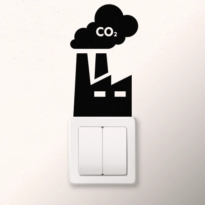 Nálepka na stenu - Co2