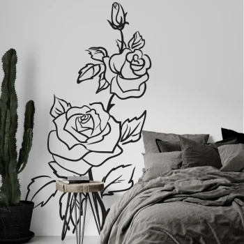 Kvetinové samolepky na stenu