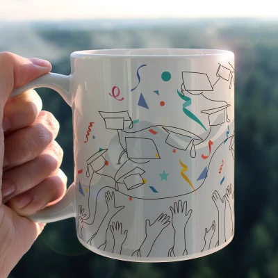 Personalizovaný hrnček pre učiteľov na promócie