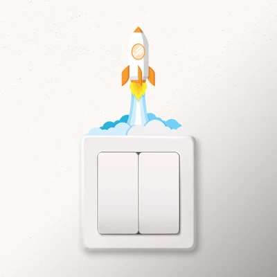 Nálepka na stenu - Štart do vesmíru