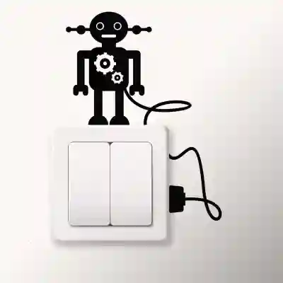 Nálepka na stenu - Robotík