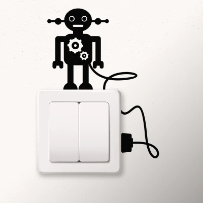 Nálepka na stenu - Robotík