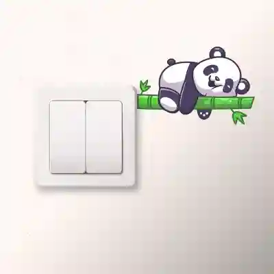 Nálepka na stenu - Sleepy Panda