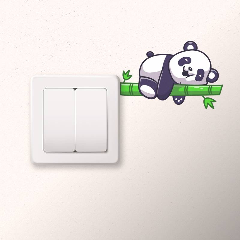 Nálepka na stenu - Sleepy Panda