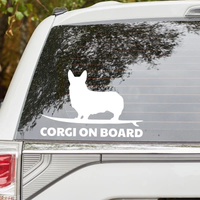 Autonálepka Corgi na palube